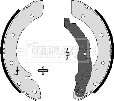BORG & BECK Комплект тормозных колодок BBS6207